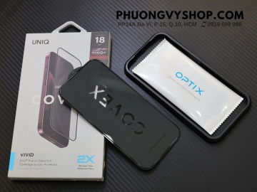 Dán cường lực iPhone 18 Pro 6.3" - UniQ VIVID (full viền đen)